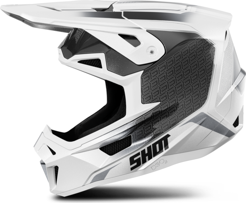 Shot Race Gear Crosshjelm Shot Lite Challenger Svart-Hvit Perle