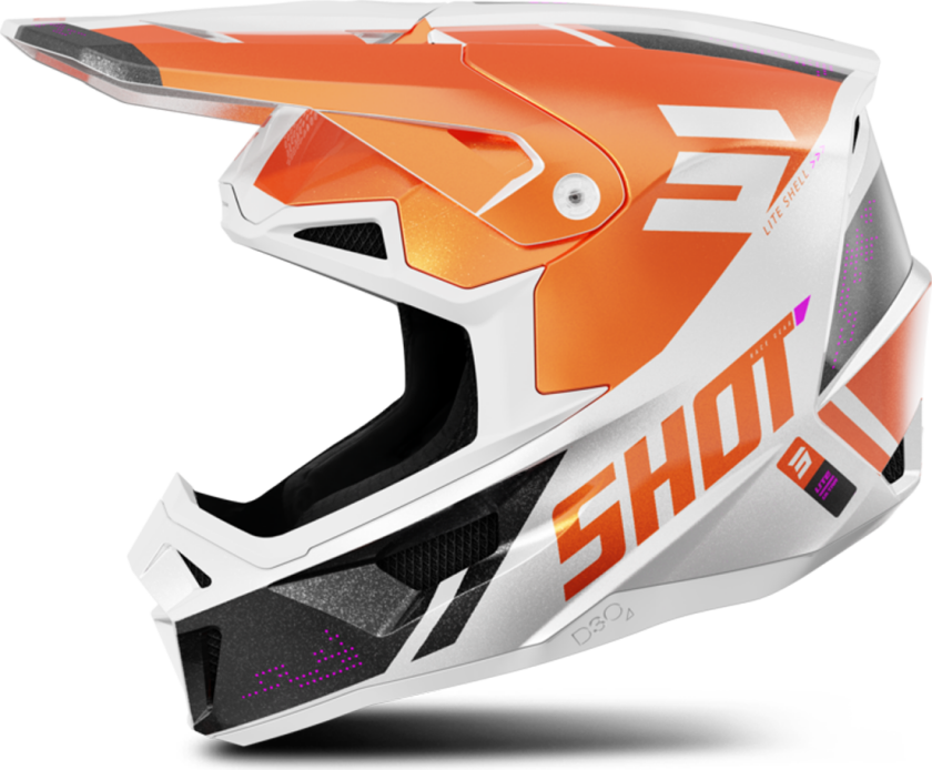 Shot Race Gear Crosshjelm Shot Lite Ultra Oransje Pearly