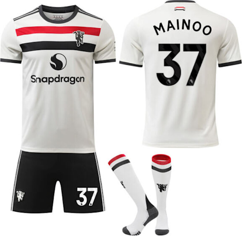 Manchester United Borte Fotballdrakt Barn & Voksen 2024-2025 Nr.37 MAINOO 24