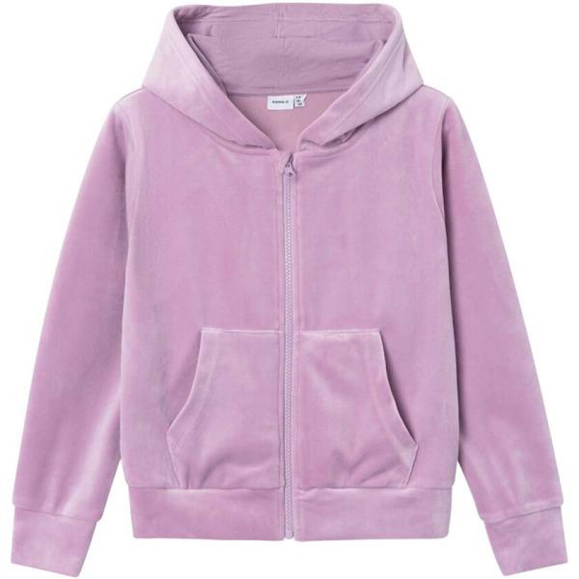 Name It Frolone Velour Zip Jakke Til Barn, Lavender Mist