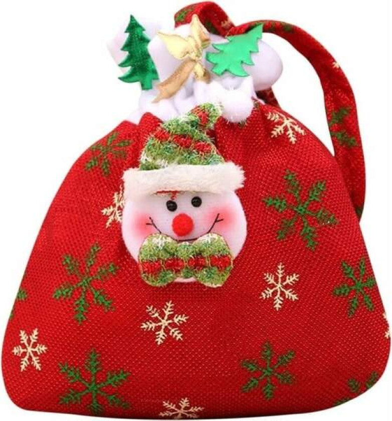 Julegave Gullfløyel Ryggsekk Julenissen Hengepose, Juleblanding Juleblanding Gavepose Godteripose, Perfekt til Jul, Bryllup