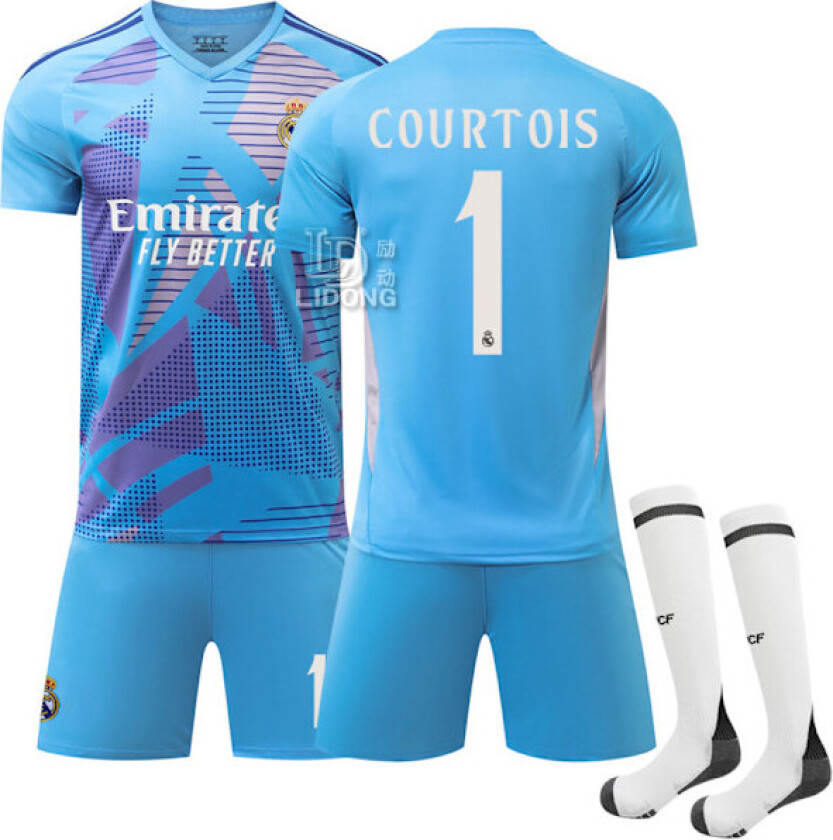 Xbi- 2425 Real Madrid Blå Fotballdrakt Jersey 1 COURTOIS #M