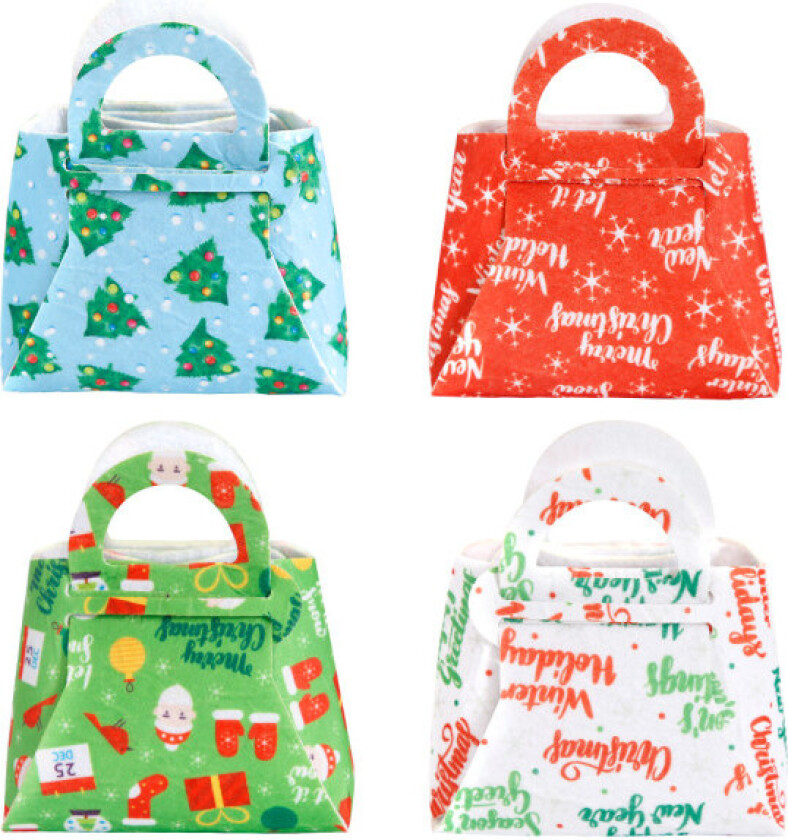 Julegavepose i ikke-vevd stoff, mini gavepose for barn, julegave