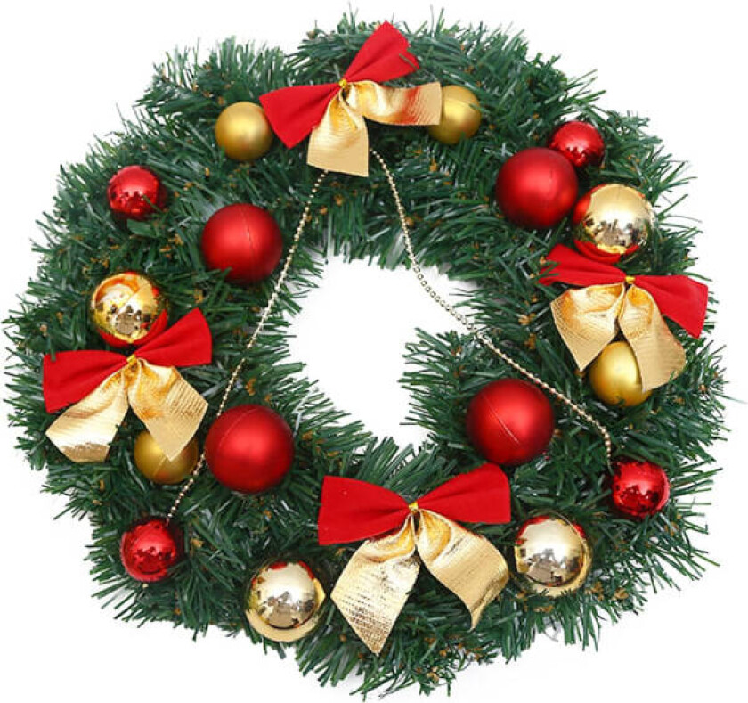 Julekrans Håndlaget Kunstig Krans Med Sløyfe X,ZQKLA