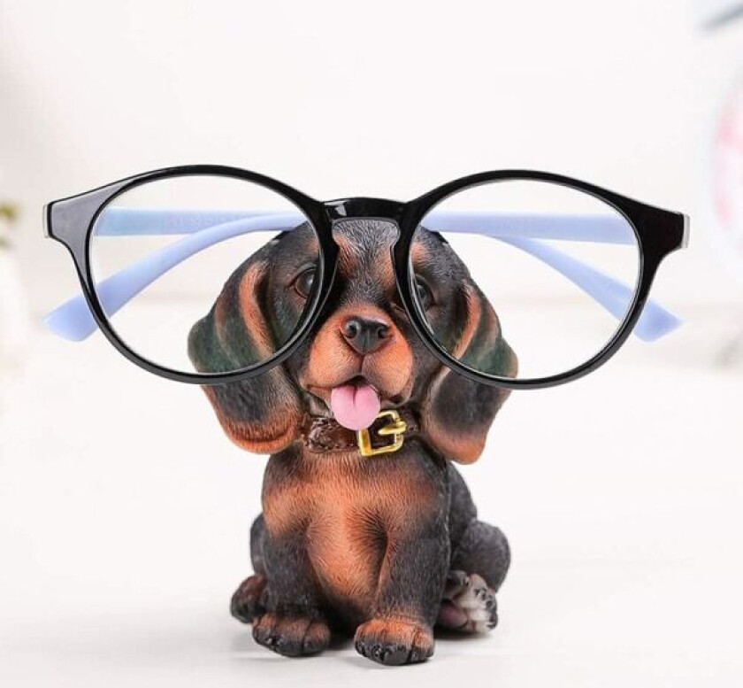 (Brownish Black)Funny Dog Shape Brilleholder, Briller Stan,ZQKLA