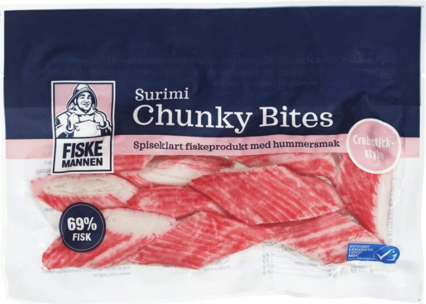 Surimi Chunky Bites Msc 110g Fiskemannen