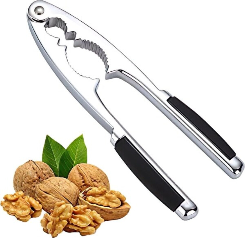 Nøtteknekker, kraftig nøtteknekker med sklisikkert håndtak, nøtteknekker i rustfritt stål