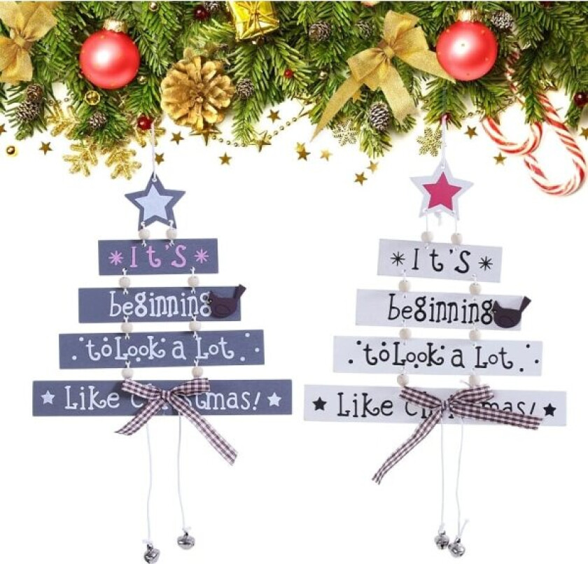 Julepynt, 2 stk juletreanheng Crea,ZQKLA