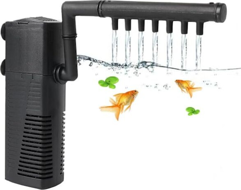 Akvariepumpe med aktivt karbonfilter 600 L/H