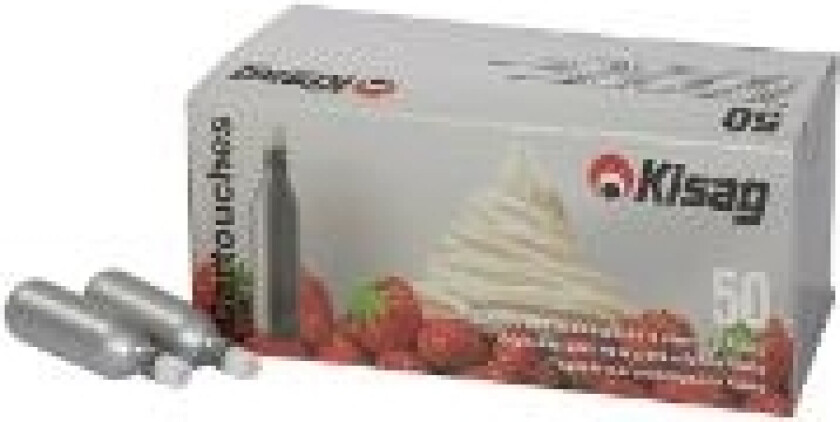 Sifonpatron Kisag 50Stk Til Flødeskumssprøjte,12 Pk X 50 Stk/Krt