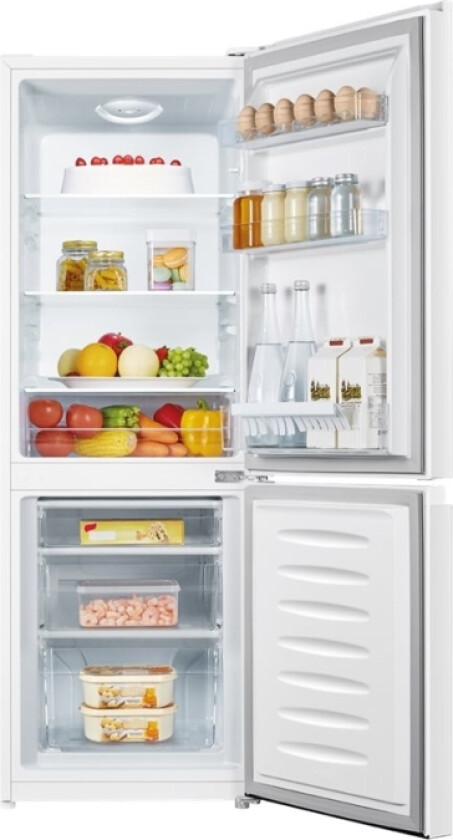 Kg 322.1 - Kjøleskap/Fryser - Bunnfryser - Bredde: 49.5 Cm - Dybde: 56.2 Cm - Høyde: 143 Cm - 175 Liter - Klasse D - Hvit