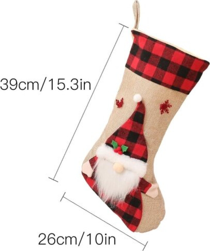 Sesong- og feriedekorasjoner Julepynt tilbehør Julesokker Godteriposer Juletreanheng Julesokker Gaveposer Christmas Ba