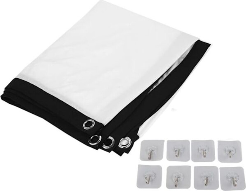 60 Tommer 84 Tommer 100 Tommer Projektor Lerret 16:9 Sammenleggbar Bærbar Projeksjonsskjerm Filmprojektor Lerret for Hjemmekino Utendørs Innendørs (100 Tommer) 100 tum