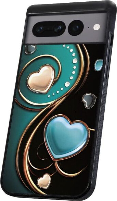 Google Pixel 7 Pro - Deksel/Mobildeksel Hjerter