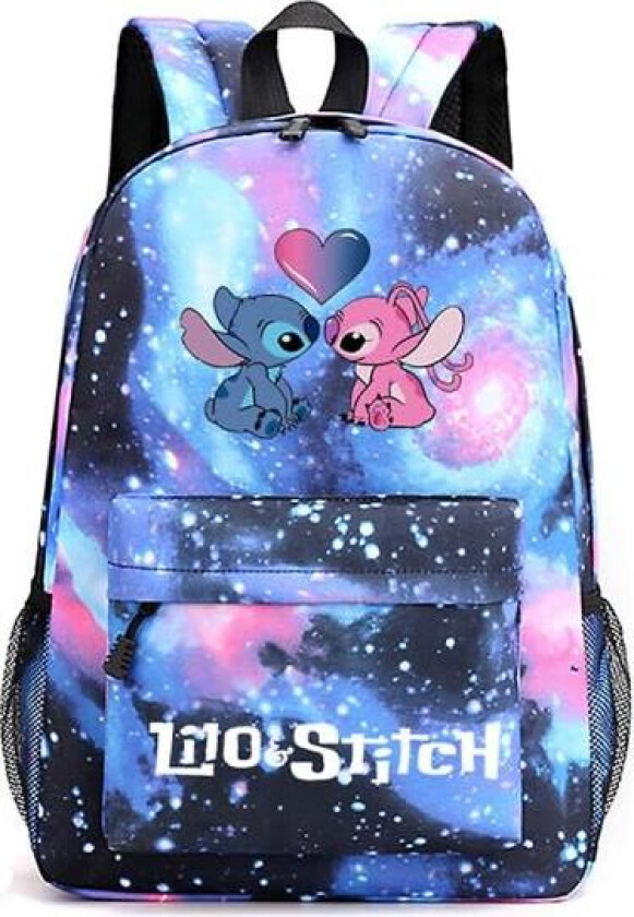 Lilo og Stitch tema tegneserie ryggsekk lett Galaxy Blue
