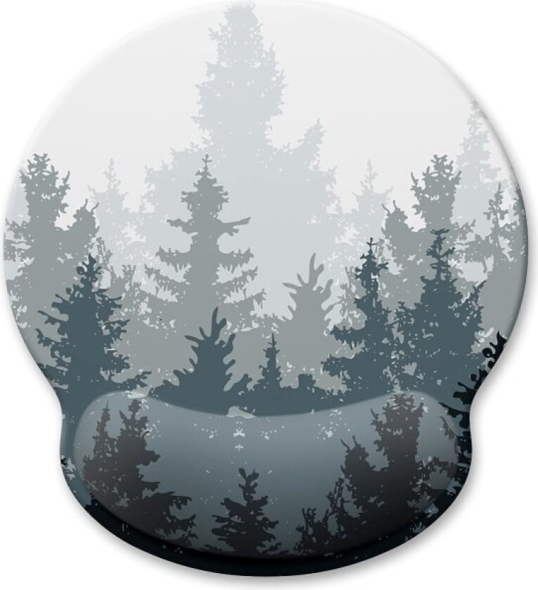 Ergonomisk musematte med håndleddstøtte, Forest Memory Foam håndleddstøtte musematter, smertelindrende musematte for spillarbeid Menn Kvinner