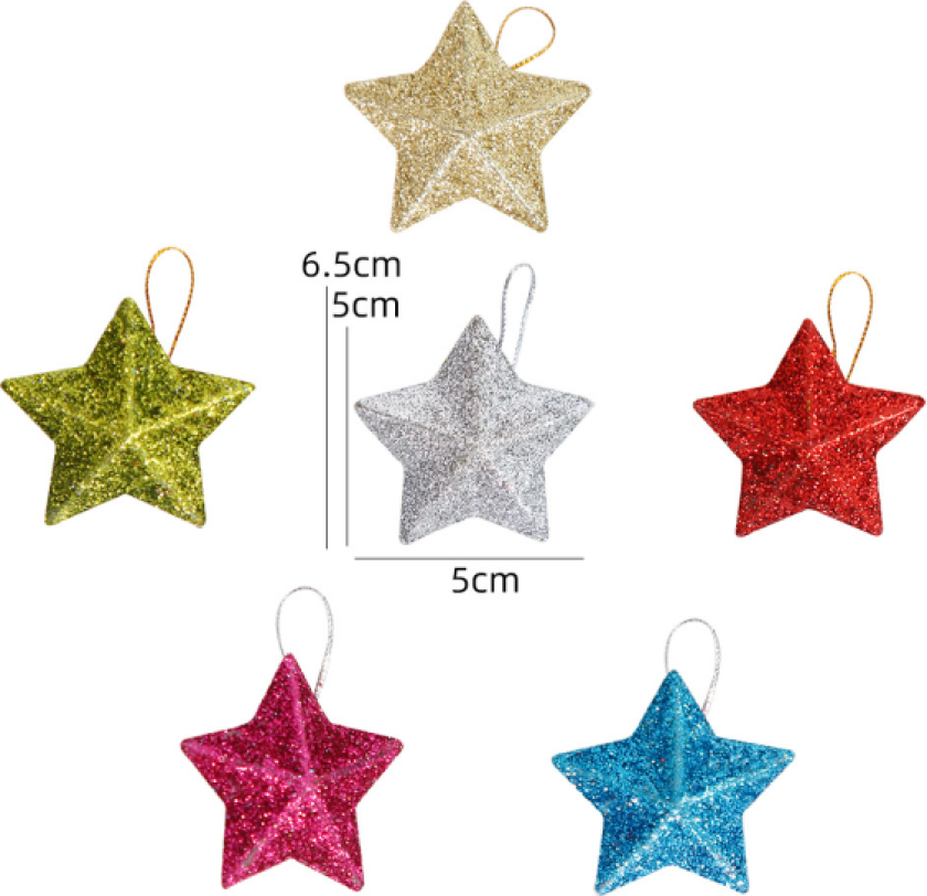 6-pak julepynt, juletreanheng, festgaver, ho