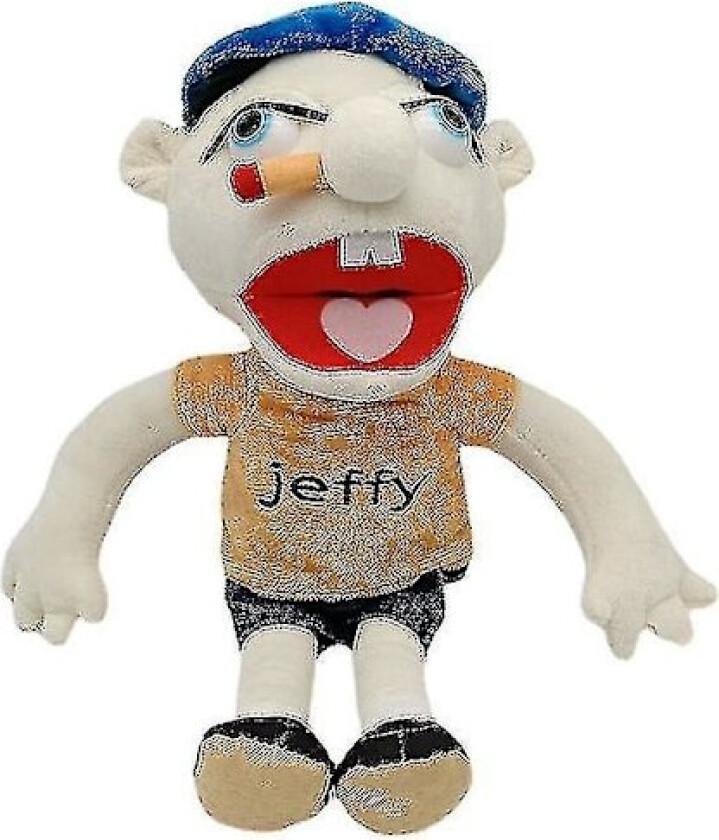 2023 Jeffy Handdocka Plysj Leke Fyllt Dukke Myk Figur Sov Pute Pedagogisk Leke Lekhus Barn Barn Baby Gave 38 cm