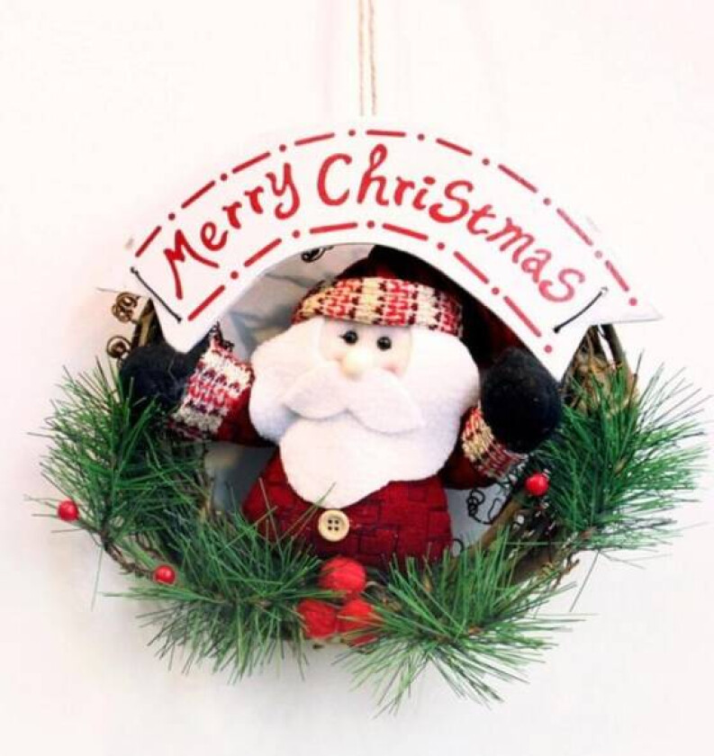 Julekrans - Nisse God Jul flerfarget