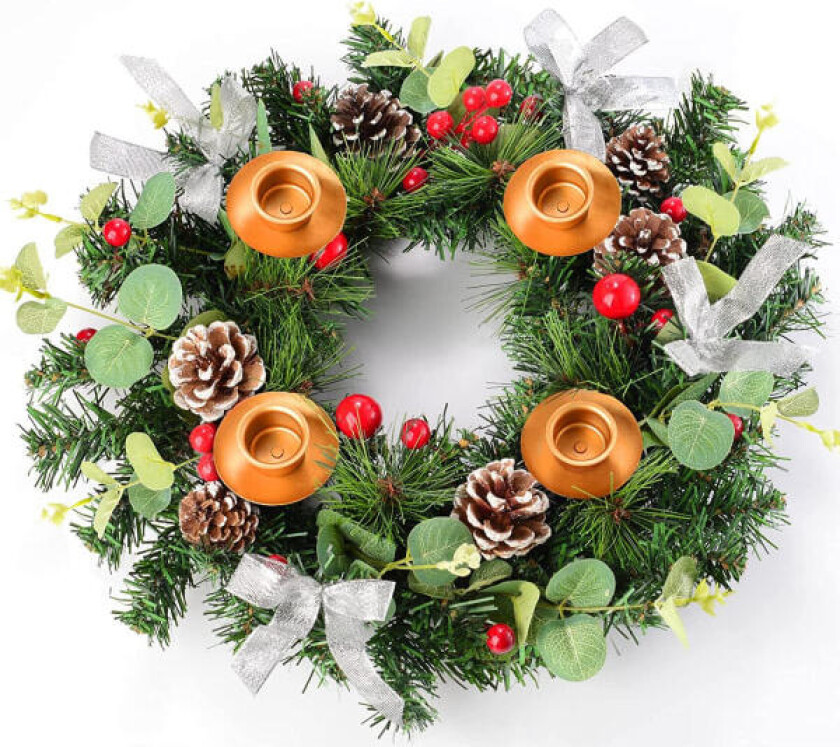 Julepynt Juljulestake med julekrans