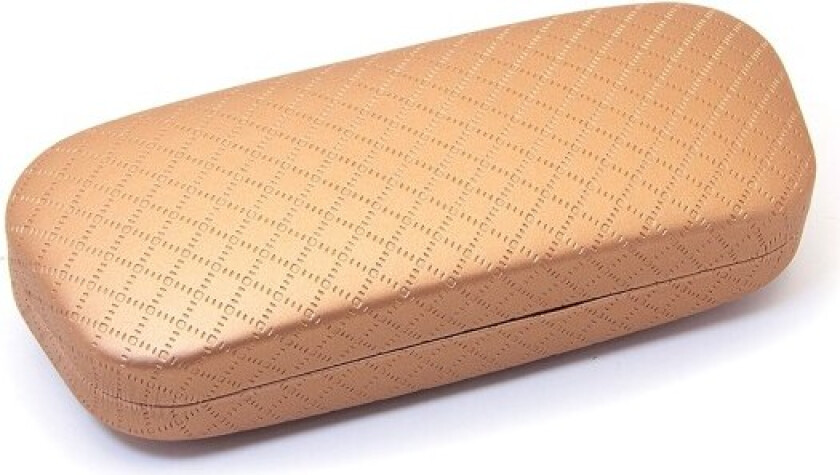 Hardshell Brilleetui i mykt mønstret kunstskinn - Velg farge Copper