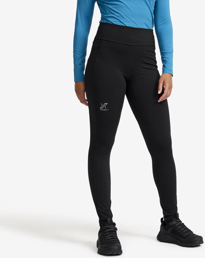 Outdoor Tights, Cliff Pocket Leggings Dame Black, Størrelse:S