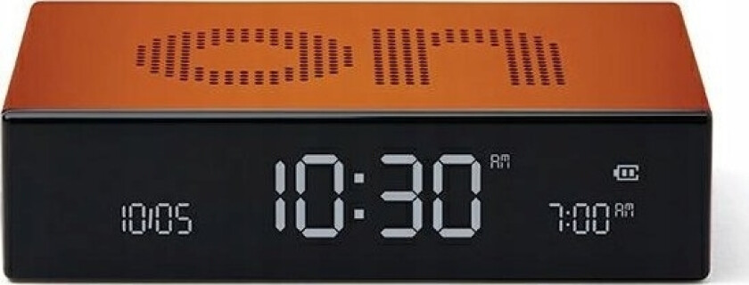 Lampa Stoowa Lexon Lexon Flip Premium Double-Sided Alarm Clock Orange/Orange Lr152o1