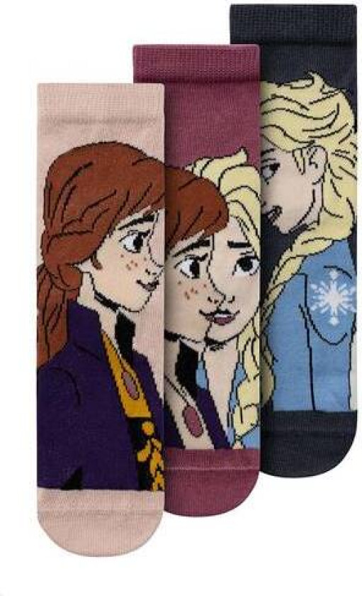 Name It 3-Pack Frozen Sokker Til Småbarn, Rose Smoke