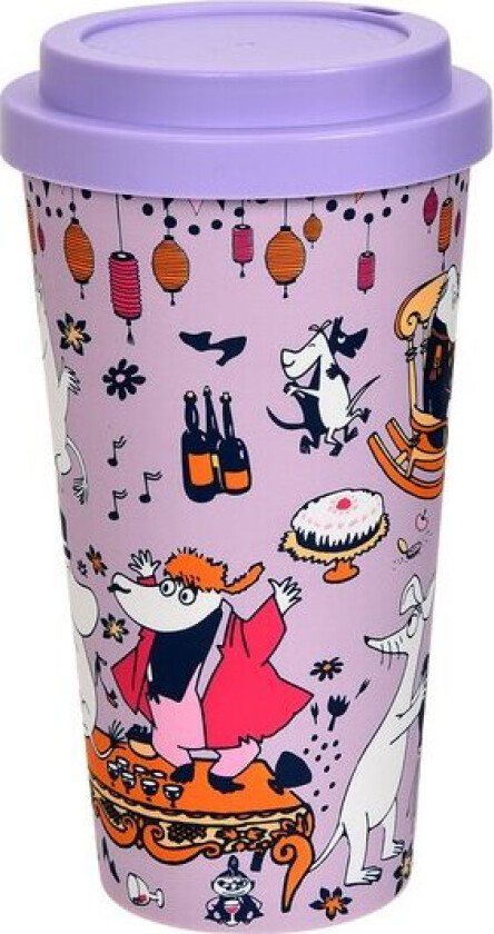 Mummi take away krus 45 cl party lilla