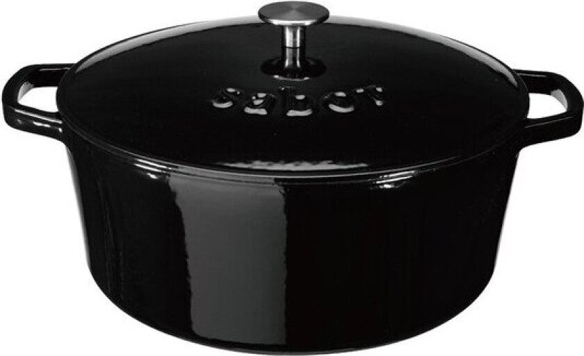 Støpejernsgryte 9,5L svart