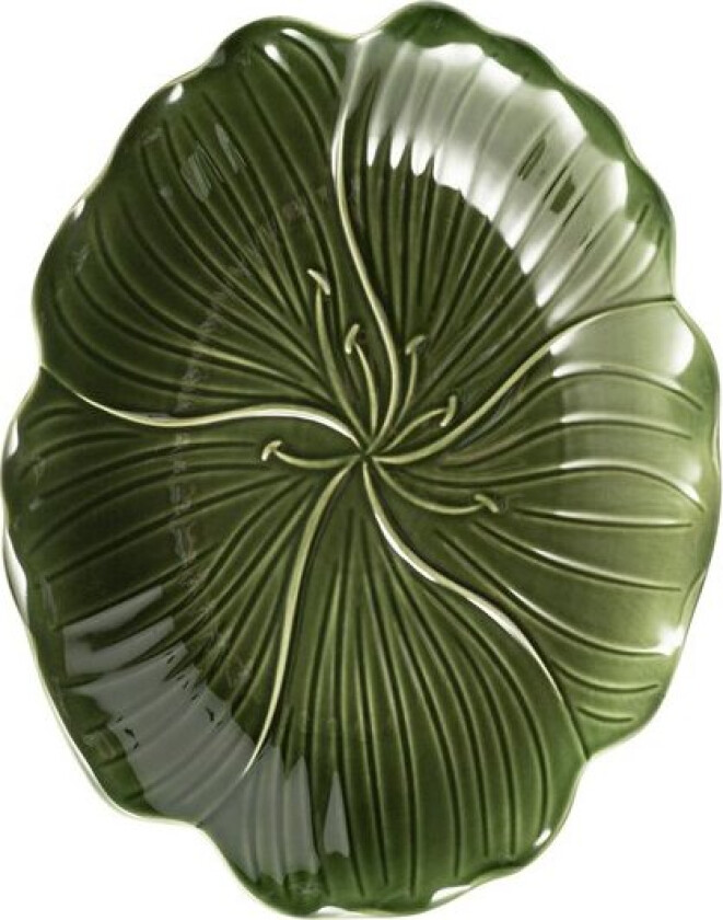 Flora serveringsfat 43x34 cm grønn