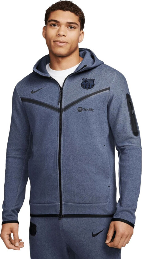 FC Barcelona Techfleece Hoodie, hettejakke, unisex THUNDER BLUE/BLACK