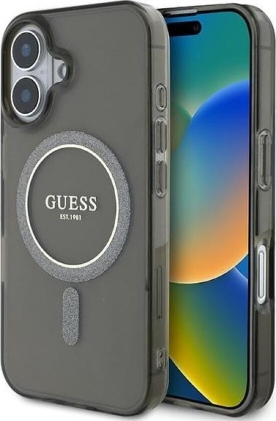 Guhmp16shfgerek Iphone 16 6.1" Czarny/Black Hardcase Iml Glitter Circle Magsafe