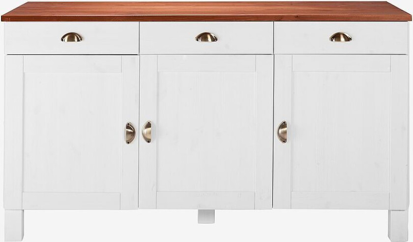 Skjenk Toscana 3 dører/3 skuffer, Hvit