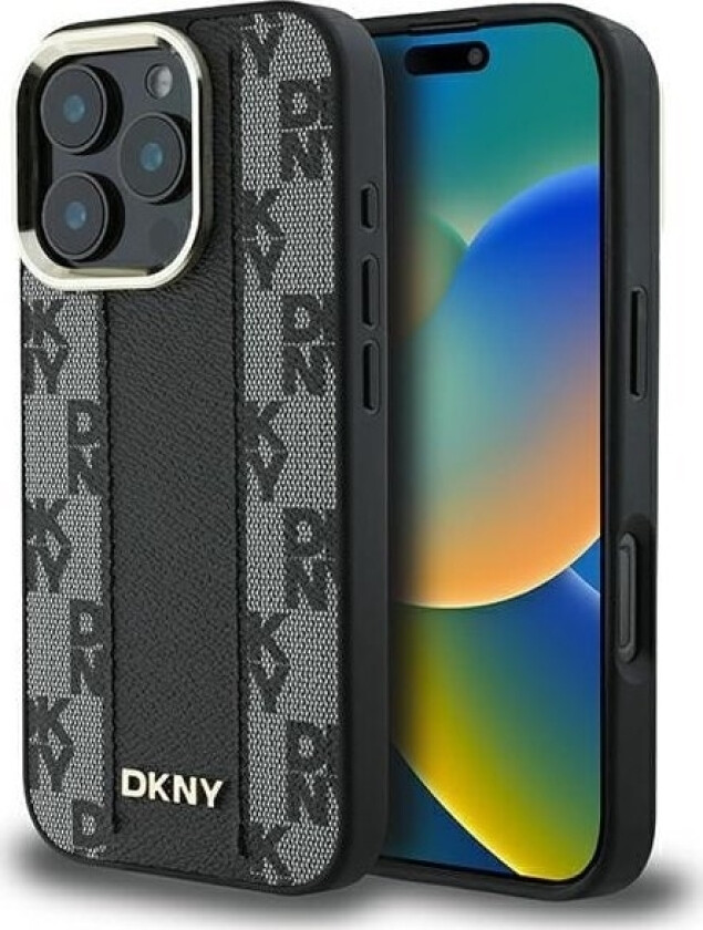 Dkny Dkny Dkhmp16lpcpvslk Iphone 16 Pro 6.3" Czarny/Black Hardcase Checkered Pattern Magsafe