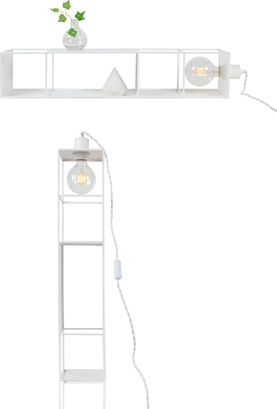 Shelfie Long vegglampe Hvit