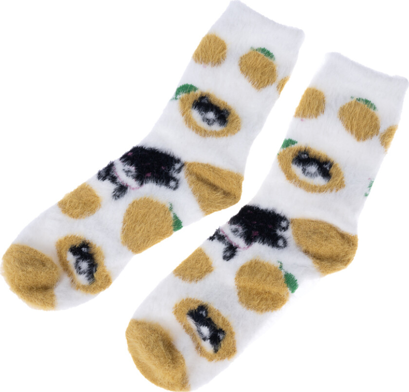 plysjsokker "Cats &Lemons" - Skostørrelse 36 - 41 (One Size)