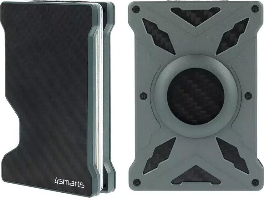 4smarts MagSafe Kompatibel - Magnetisk kortholder & AirTag Holder - Svart / Grå