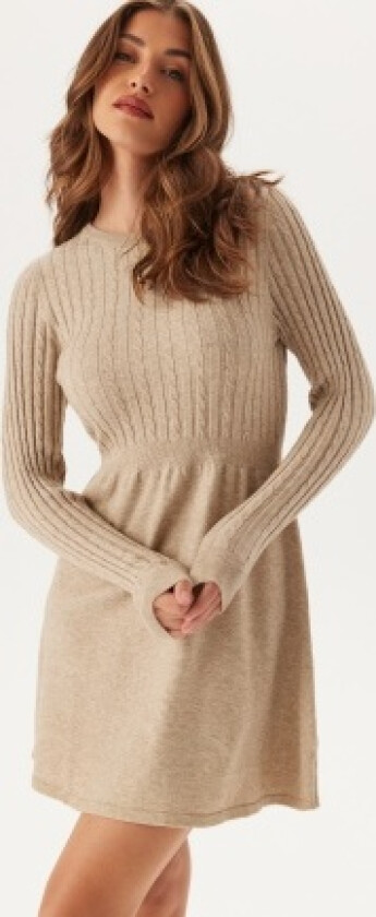 Onlfia Ls Cable Dress Nca Knt Weathered Teak/Melange XS