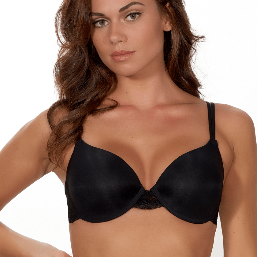 After Eden Double Boost Lace push-up BH, svart, Størrelse: 75A, Kvinner