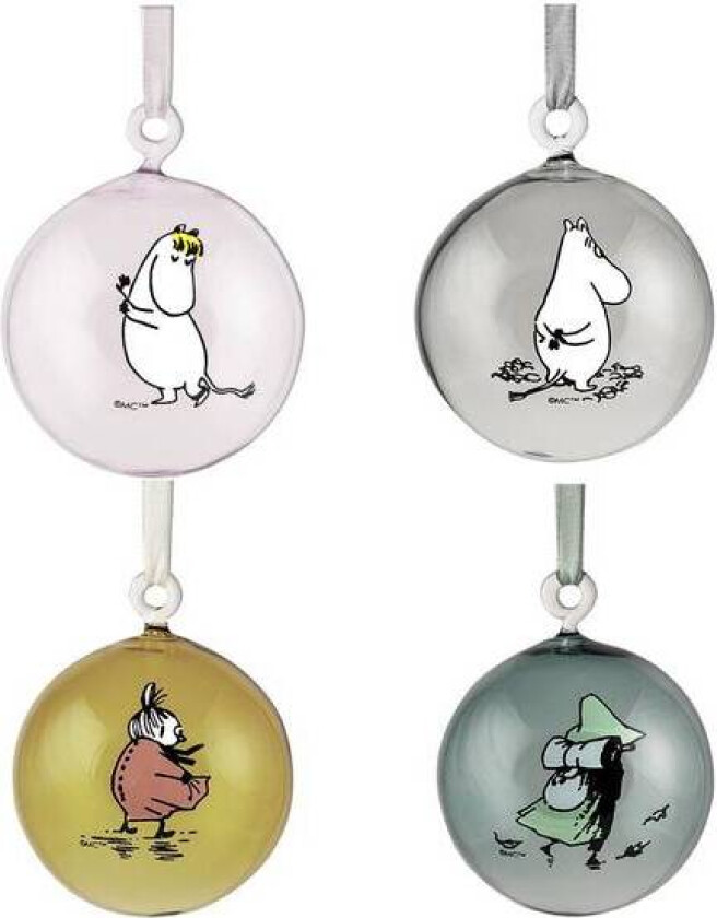 Mummi Julekule - Dekorasjonskuler 4pk