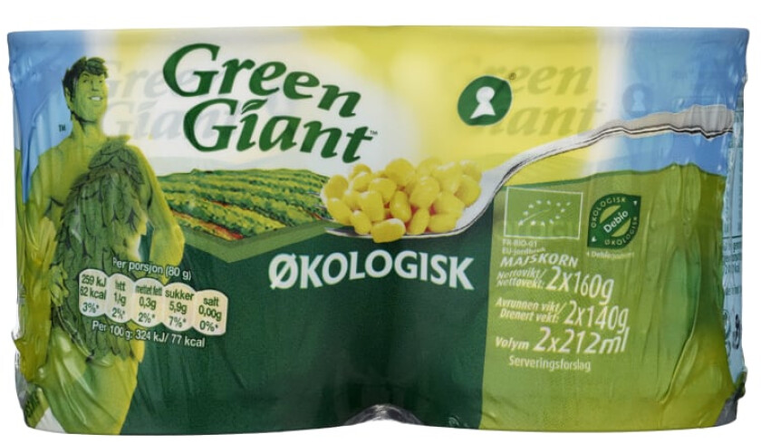 Green Giant Mais Økologisk 2pk