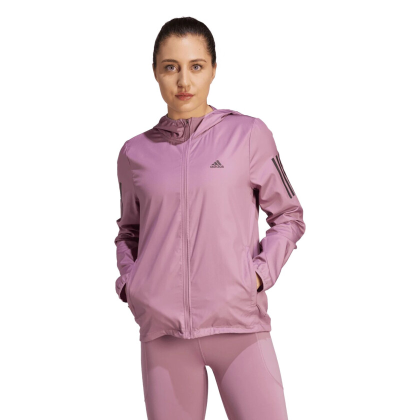 adidas Own The Run Hooded Running Jacket, treningsjakke dame Wonder Orchid