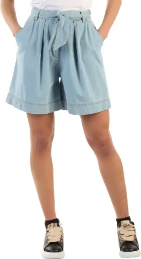 Pinko, Dame, Shorts, Blå, 3XS