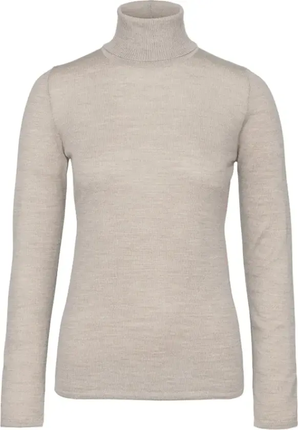 WMN MERINO POLO - M / 20 Sand