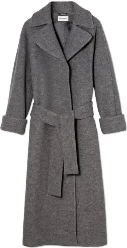 WMN WOOL COAT LONG - M / 50 Grey