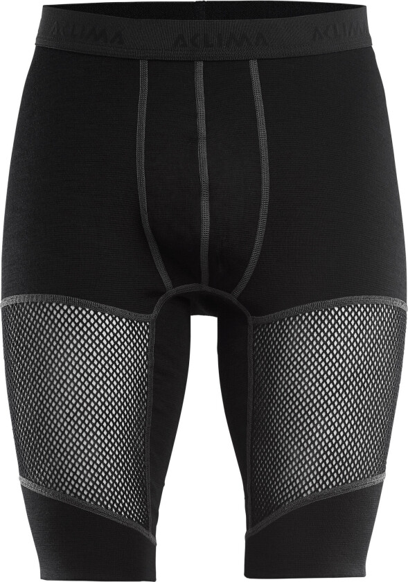 WoolNet Shorts Long Herre Jet Black S
