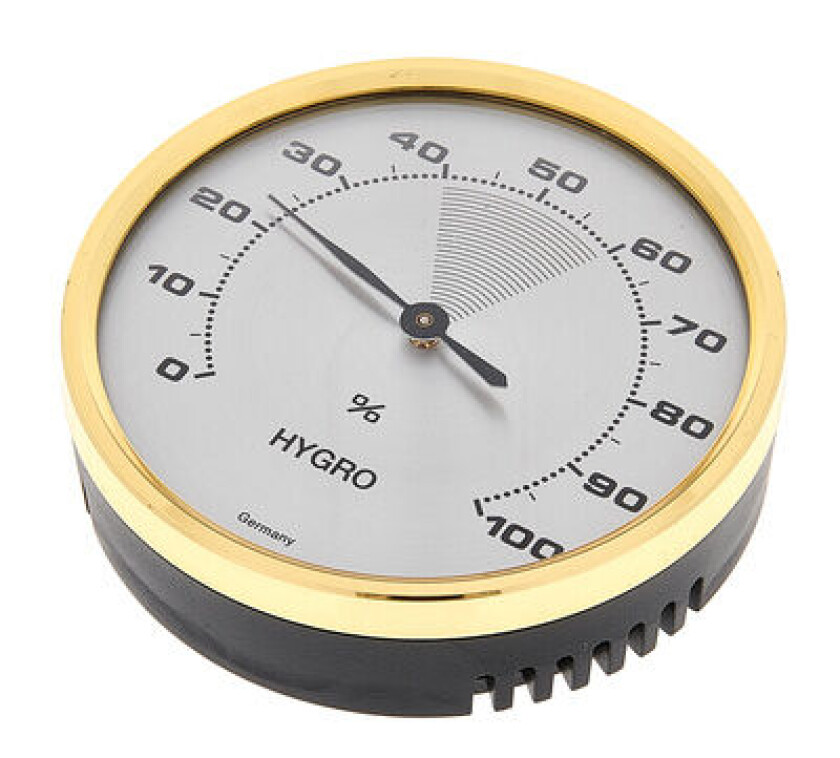 Analogue Hygrometer Brass Ring