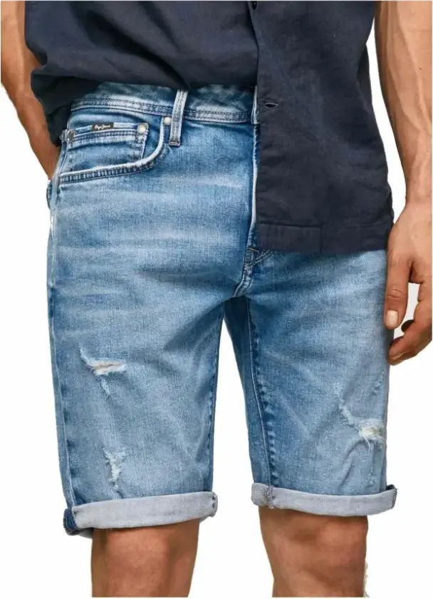 Herre, Shorts, Blå, W30