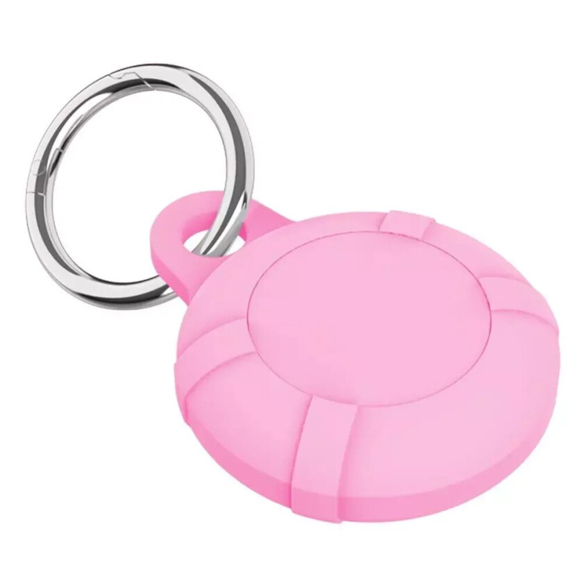 AirTag Silikonetui med Nøkkelring - Rosa